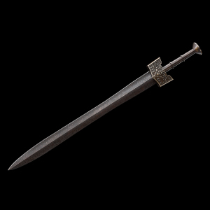 青铜剑2  浙江工艺美术省大师季劭聪 未开刃长剑真剑古风