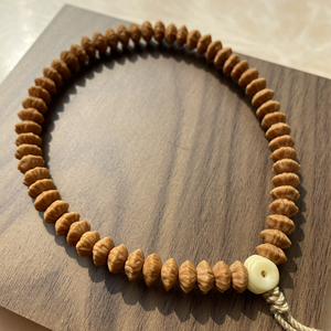 九华山金叶莲花菩提钱串子双面莲花手持白蜡