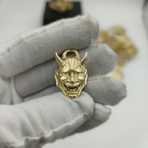 44原创纯铜 纹身日本般若项链吊坠嘻哈文艺风 刺青霸气挂坠鬼