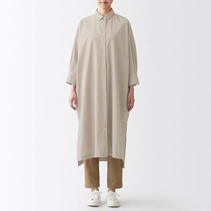 无印良品 muji 女式 高密度编织 衬衫连衣裙