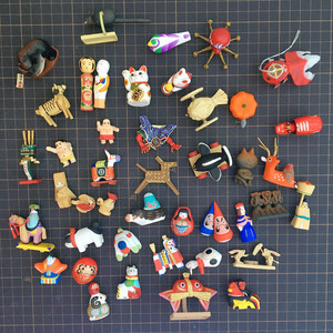 日本海洋堂正版乡土玩具,扭蛋1-7弹,总共40个配件齐全打包