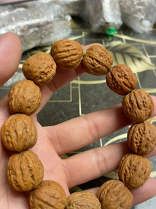 秋子 水龙纹野生小秋子核桃手串边19/肚17.5/高20mm