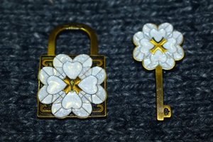 【出】邑萝园守护甜心钥匙和锁 蓝色humptylock&du