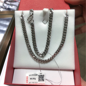 铂金pt990项链96.05克 北京菜百购买 男女均可佩戴