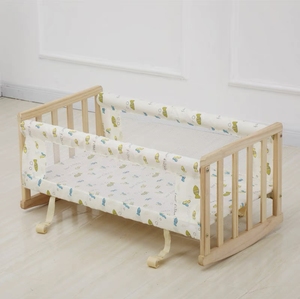 婴儿悠车摇篮实木