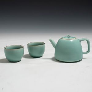 徐星龙泉青瓷礼品一壶两茶杯青瓷仿清雍正壶陶瓷茶壶套装大号家用