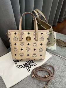 (6月1日上新) mcm杏色米白色mini托特购物袋 最佳_阿里巴巴找货神器