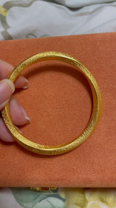 六福福满传家黄金足金手镯古法金传家金莫比乌斯手镯