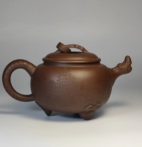 九十年代 龙团紫砂壶 工艺师吴建明