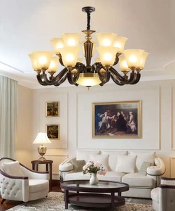 名御 美式吊灯全铜客厅灯简约现代大气家用欧式卧室灯餐厅灯复式