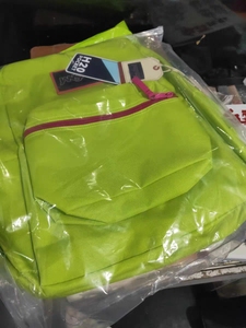 jansport杰斯伯荧光绿色新款双肩背包书包男女潮流背包