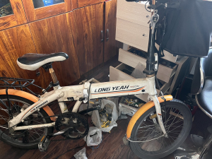 珑玥牌可折叠轻型电动自行车,电池在横梁,方便拆卸,现买现能用