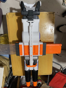 孩之宝nerf绝版电动全自动双管犀牛发射器,孩之宝nerf子