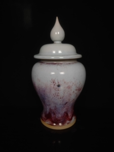 仓库清仓处理,煤烧釉钧瓷将军罐,苗大师作品,玉石入釉,发色惊