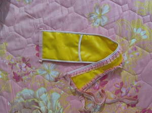 经典健美双层进口胶皮卫生带 前后插槽口月经带防漏生理裤 蕾丝