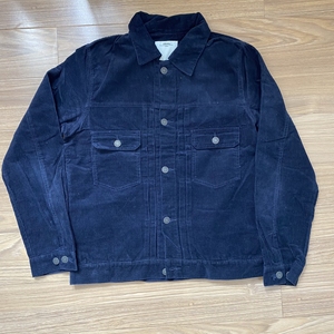 visvim 101jkt 灯芯绒蓝染蛇皮蛇纹标夹克外套 l