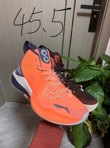 李宁音速8高帮鸳鸯篮球鞋 尺码45.5 黑红/珊瑚粉搭配 超