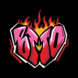 火焰风格字母涂鸦酷炫街头泡泡字体风格钥匙扣情侣闺蜜插画设计约