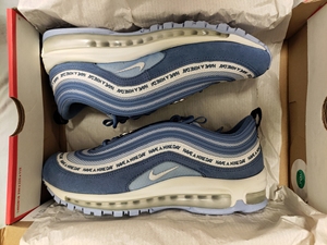 耐克nike air max 97笑脸/蓝色/串标,全新正品
