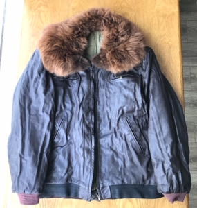 冬季飞行皮夹克,退役59式空勤特装,副2规格,驼绒长毛领,精