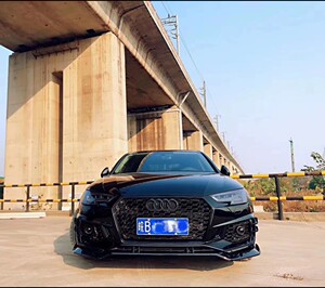 17-19款audi奥迪a4l/s4改装rs4蜂窝中网 黑武