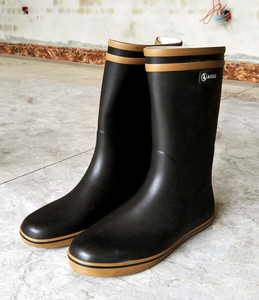 正品法国AIGLE/艾高雨靴 手工高筒靴 休闲胶鞋黑色棕法国