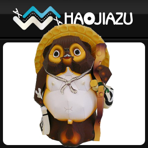 纸模型手工diy日本吉祥物信乐陶制狸