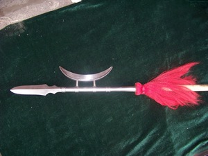 高氏手工 武术兵器 不锈钢方天画戟单刃方天戟 大戟防身练武专用