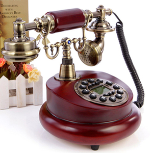 特价欧式仿古电话机实木有绳座机复古创意时尚带来电显示家居装修