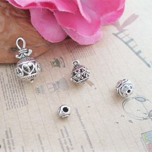 diy配手工制作藏银镂空珠 手链项链耳饰品配件 古银色挂珠粒隔珠