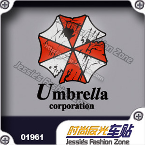 汽车贴纸 019 61 生化危机 安布雷拉 保护伞 斑驳版 反光 车贴
