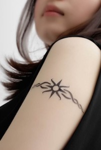 58包邮新品 纹身贴纸 防水女男 纹身贴 手臂花纹图腾性感原宿黑色