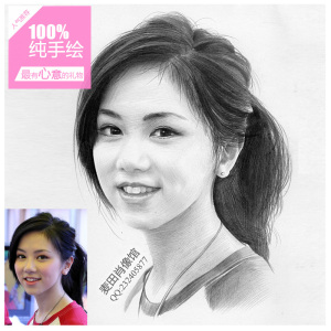 素描肖像画纯手绘人物人像画像定订制素描画彩铅制代画素描头像画