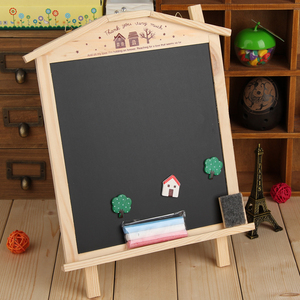 包邮木屋支架式留言板磁性小房子造型黑板可挂两用创意礼品文具