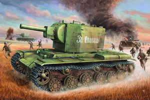 小号手模型 1/35 二战苏联kv-2重型坦克 00312