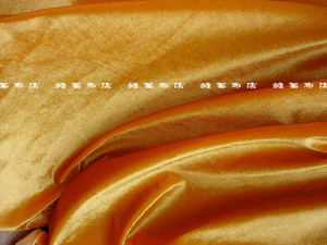 桔红色优质金丝绒布料 密丝绒 会议桌布舞台背景幕布装饰展示面料