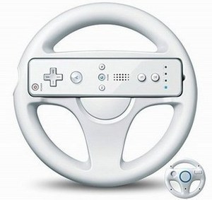 WII游戏机马力奥赛车方向盘Wii直手柄方向盘架右手柄遥控器托架