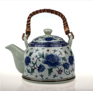 洽顺精瓷陶瓷茶壶大容量 高温陶瓷凉水壶 青瓷提梁茶壶冷水壶陶瓷