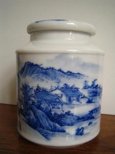 景德镇大德堂手绘青花 山水盖 碗 罐杯 珍藏 茶具 手工办公 礼品