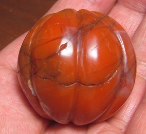 盛宝阁#直径39毫米老南红玛瑙南瓜瓣大珠子甘肃南红甘南红ys39