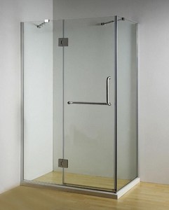 7字形淋浴房平开门 沐浴房掩门 卫生间屏风 钢化玻璃由平安承保