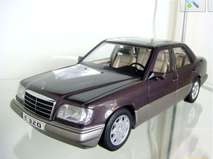 autoart 奥拓 1:18 奔驰 benz e320 w124 e-klasse 紫 汽车模型