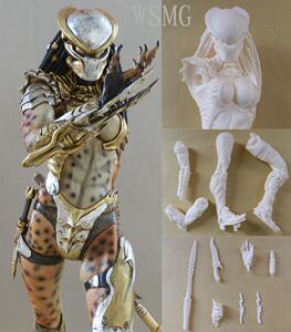 【现货发售】铁血战士 异形女铁血战士站姿gk手办模型白件模现货