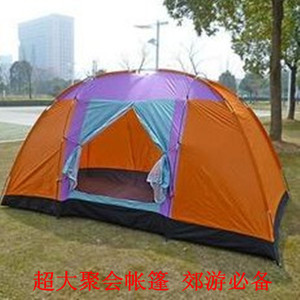 盛源8-10人超大帐篷户外休闲野营帐篷聚会帐篷送2个防潮垫+帐篷灯