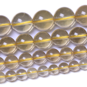 浩然水晶 6-14mm天然柠檬黄水晶散珠 DIY手工水晶饰品配件材料