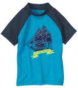 美国正品现货 gymboree/金宝贝男童 蓝色帆船泳衣 6岁