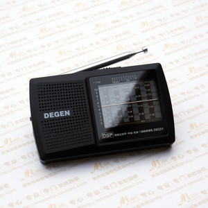 degen/德劲 de321超薄调频立体声11波段校园广播dsp老人收音机