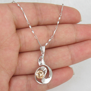 黄水晶吊坠链子