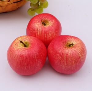 仿真水果 假水果 模型玩具 摄影道具 橱柜装饰品仿真苹果(中仿)