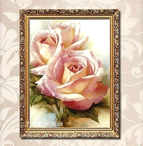 欧式客厅装饰画纯手绘静物玫瑰花卉油画情人节礼物酒店配画印象派